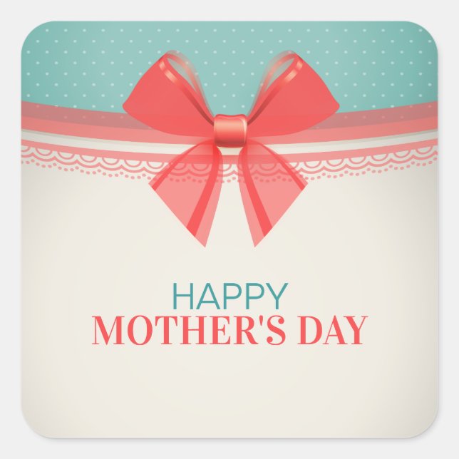 Simple Vintage Happy Mother's Day | Sticker (Front)