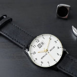 Simple vintage minimal Monogram couple names Watch<br><div class="desc">Romantic Couple Gift His and Her name monogram initials Custom name Watches for Business Men and Women Watches Stainless Steel Waterproof a perfect Romantic Couple Gift for Couple. This watches have a beautiful appearance, romantic representative, time is a symbol of witnessing love, is the perfect gift for Valentine's Day, Christmas,...</div>