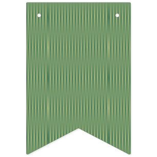 Simple Vintage Olive Sage Green Gradient Striped Bunting