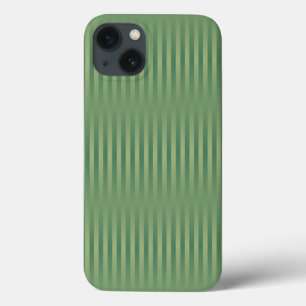 Simple Vintage Olive Sage Green Gradient Striped iPhone 13 Case
