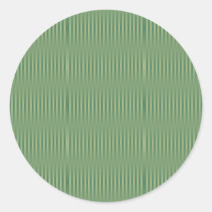 Simple Vintage Olive Sage Green Gradient Striped Classic Round Sticker