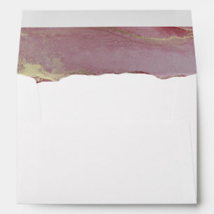 Simple Viva Magenta Wedding Envelope
