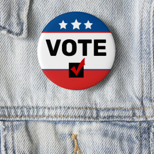 Simple VOTE Non-Partisan 2022 US Election Year 6 Cm Round Badge