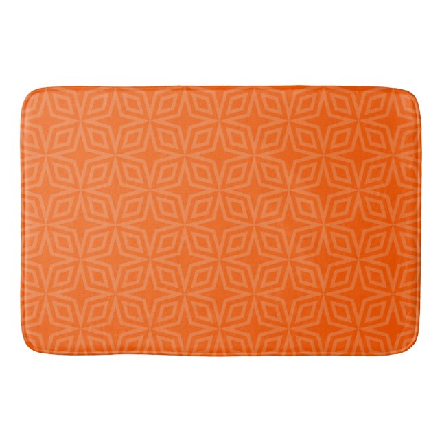 Simple warm orange bath mat (Front)