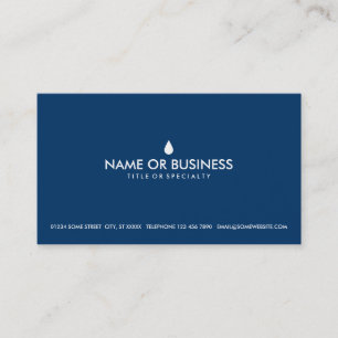 simple water drop business card