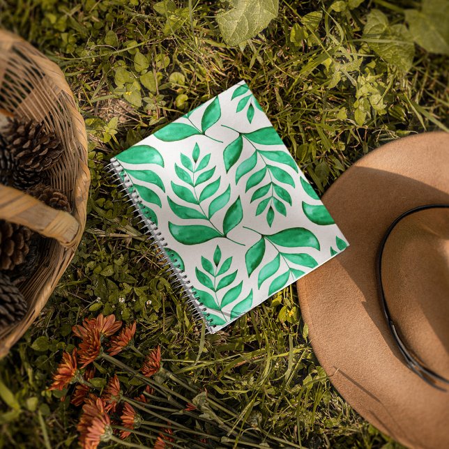 Simple watercolor branches - green notebook (Creator Uploaded)