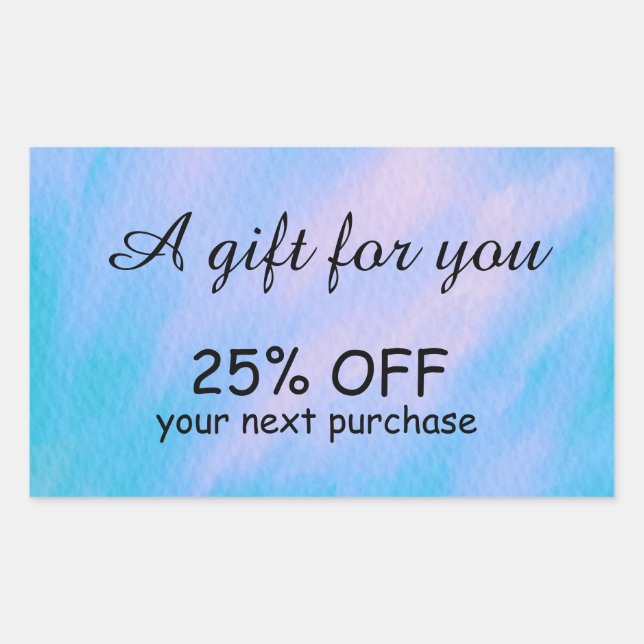 Simple watercolor calligraphy custom Sticker (Front)