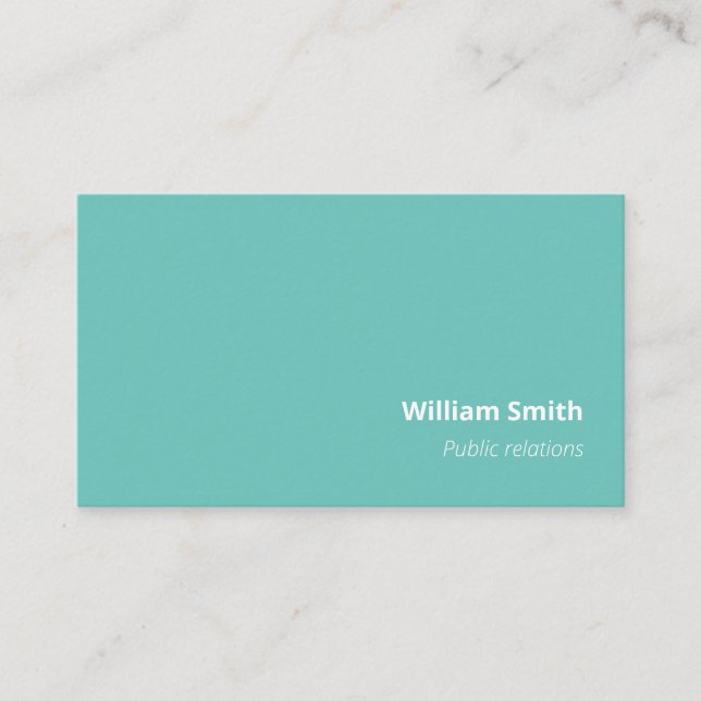 Simple Watercolor Clean Classic Business Card (Front)