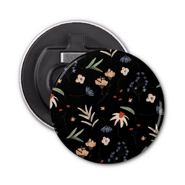 Simple watercolor flowers 1 bottle opener (Front)