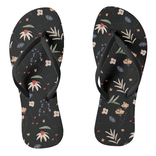 Simple watercolor flowers 1 thongs (Footbed)