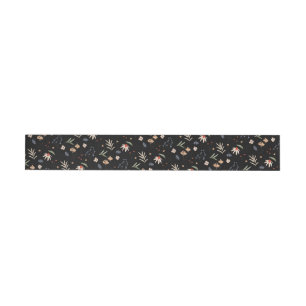 Simple watercolor flowers 1 wrap around label