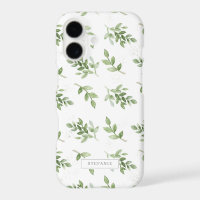 Simple Watercolor Leaves Pattern Personalised