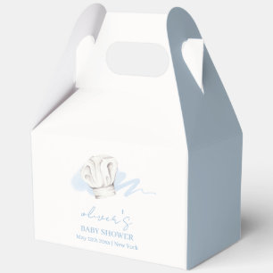 Simple Watercolor Modern Little Chef Baby Shower Favour Box