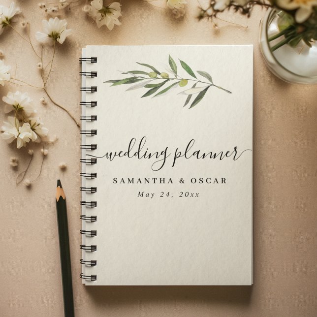 Simple Watercolor Olive Green Branch Planner (Creator Uploaded)