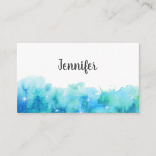 simple watercolor texture add your name business card