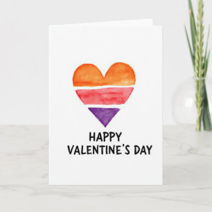 Simple Watercolor Valentines Card