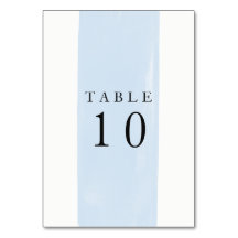 Simple Watercolor Wedding Table Number Card