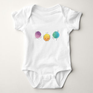Simple Watercolour Birds Baby Bodysuit