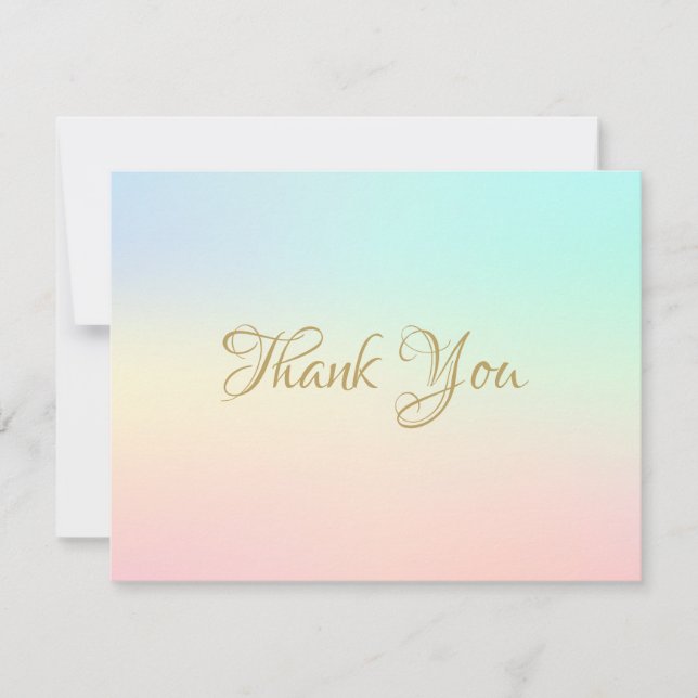Simple Watercolour Blend Business Thank You Card (Front)