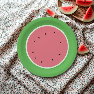 Simple Watermelon Fruit Paper Plates