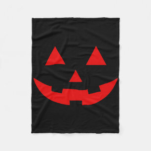Simple Watermelon Jack O Lantern Summer Halloween Fleece Blanket