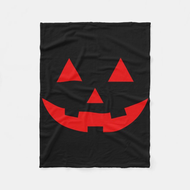 Simple Watermelon Jack O Lantern Summer Halloween  Fleece Blanket (Front)