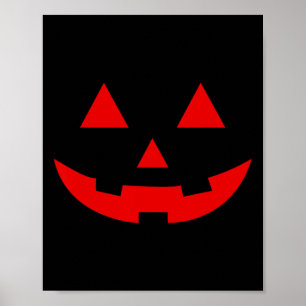 Simple Watermelon Jack O Lantern Summer Halloween  Poster