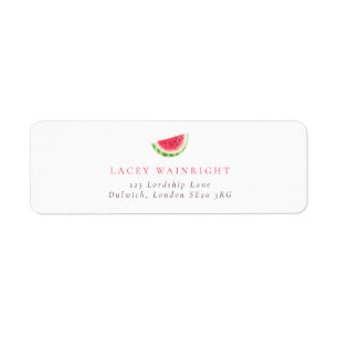 Simple Watermelon Summer Return Address Label