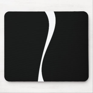 Simple Waves 2 - Black and White Mouse Pad