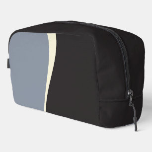 Simple Waves 2 in Black, Grey and Cream Dopp Kit