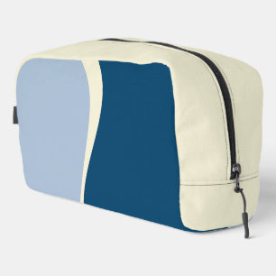 Simple Waves 2 in Dark Blue, Light Blue and Cream Dopp Kit
