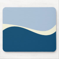 Simple Waves 2 in Dark Blue, Light Blue and Cream