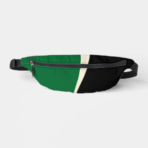 Simple Waves 2 in Green, Cream and Black Bum Bags