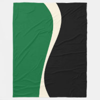 Simple Waves 2 in Green, Cream and Black 