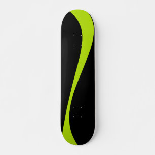Simple Waves 2 in Lime Green and Black Skateboard