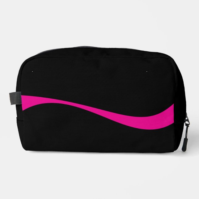 Simple Waves 2 in Magenta and Black Dopp Kit (Front)