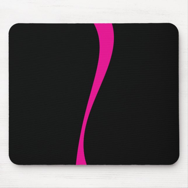 Simple Waves 2 in Magenta and Black Mouse Pad (Front)