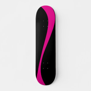 Simple Waves 2 in Magenta and Black Skateboard