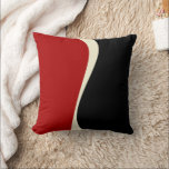 Simple Waves 2 in Red and Cream Cushion<br><div class="desc">Simple Waves 2 in Red and Cream is a minimal,  chic design perfect for any space.</div>