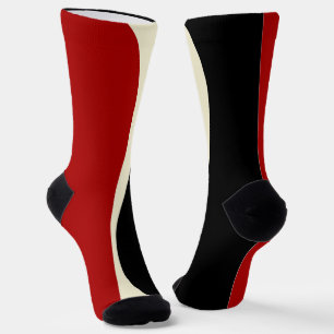 Simple Waves 2 in Red and Cream Socks