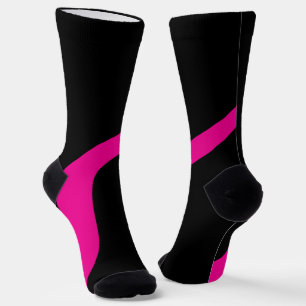 Simple Waves 3 in Magenta and Black Socks