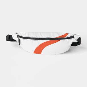 Simple Waves 3 - Orange and White Bum Bags