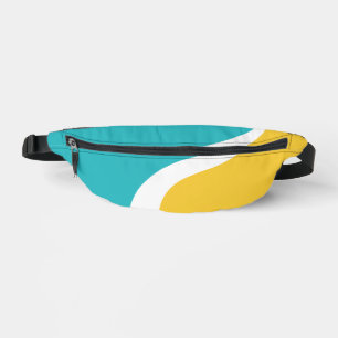 Simple Waves 3 - Turquoise and Yellow Bum Bags