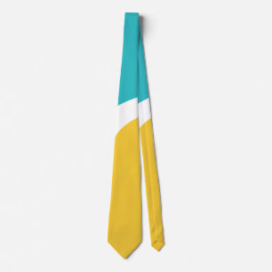 Simple Waves 3 - Turquoise and Yellow Tie