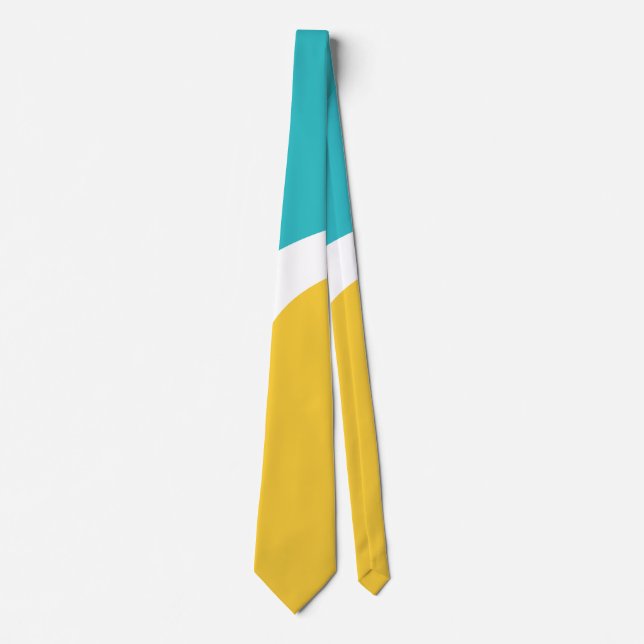 Simple Waves 3 - Turquoise and Yellow Tie (Front)