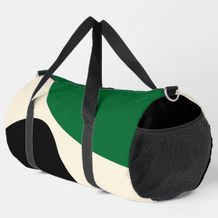 Simple Waves 4 in Green, Cream and Black  Duffle Bag