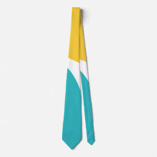 Simple Waves 4 - Turquoise and Yellow Tie