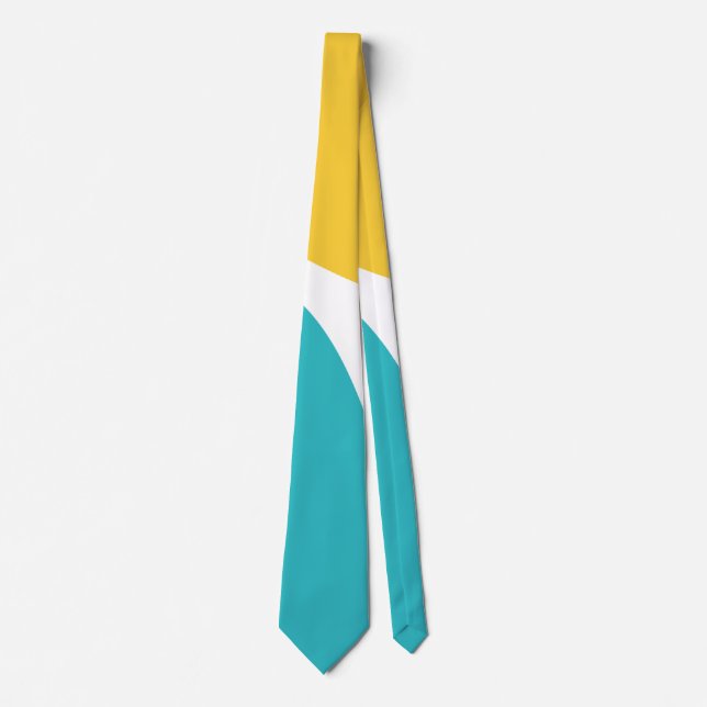 Simple Waves 4 - Turquoise and Yellow Tie (Front)