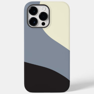 Simple Waves - Black, Grey and Cream Case-Mate iPhone 14 Pro Max Case