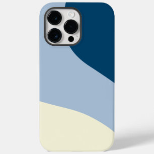 Simple Waves - Dark Blue, Light Blue and Cream Case-Mate iPhone 14 Pro Max Case